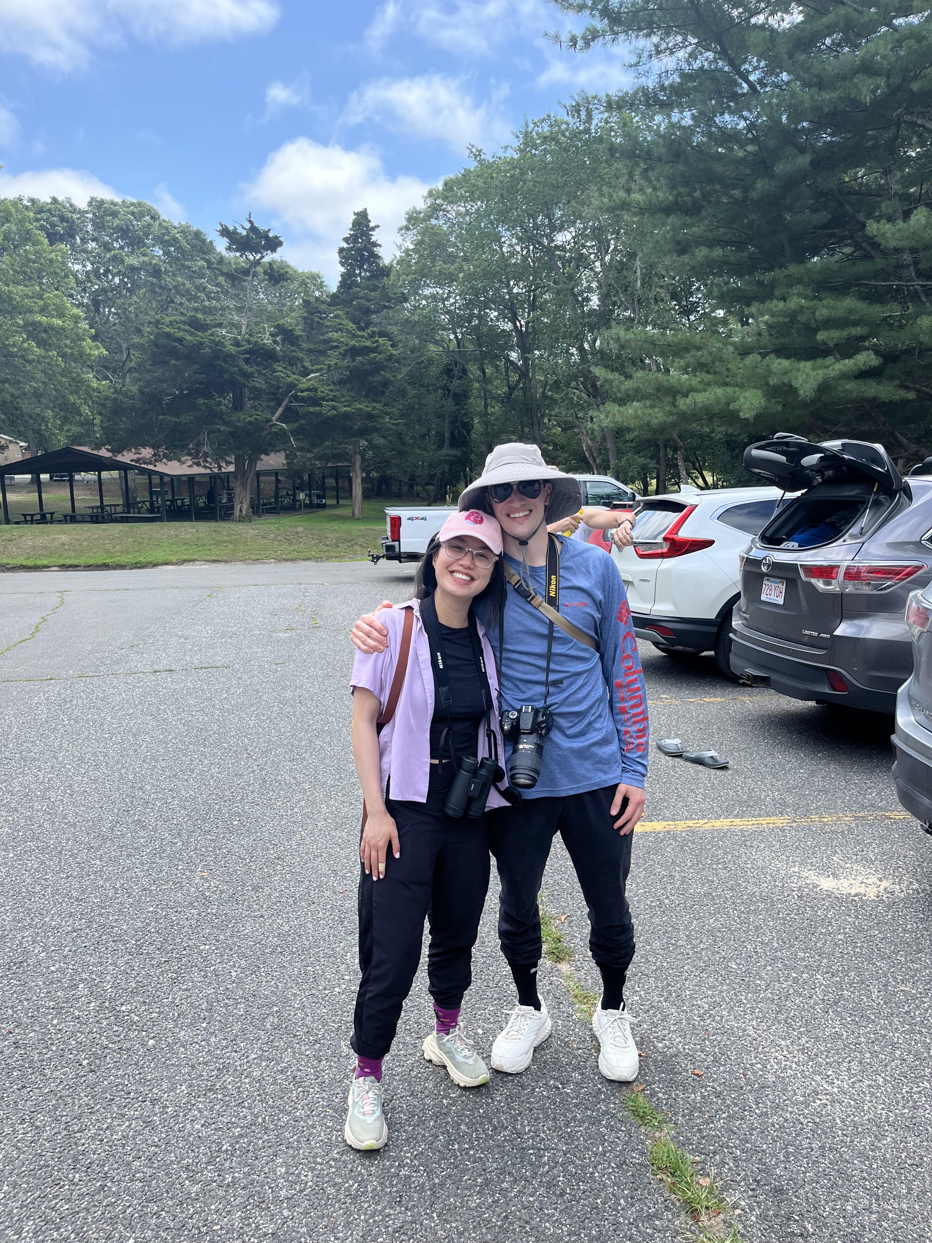 Mark and his fiancée birding
